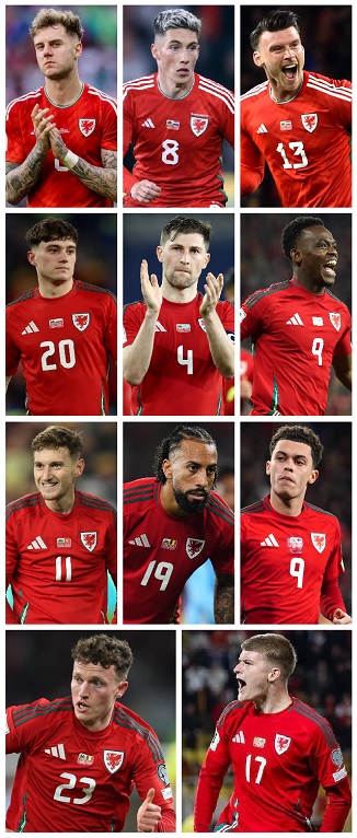Question of the Day November 2025 24 Wales 2025 Goalscorers