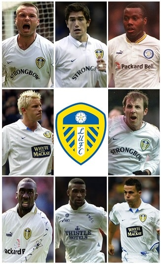 Which players scored 25 or more Goals for Leeds United in the Premier League? 12 image 14