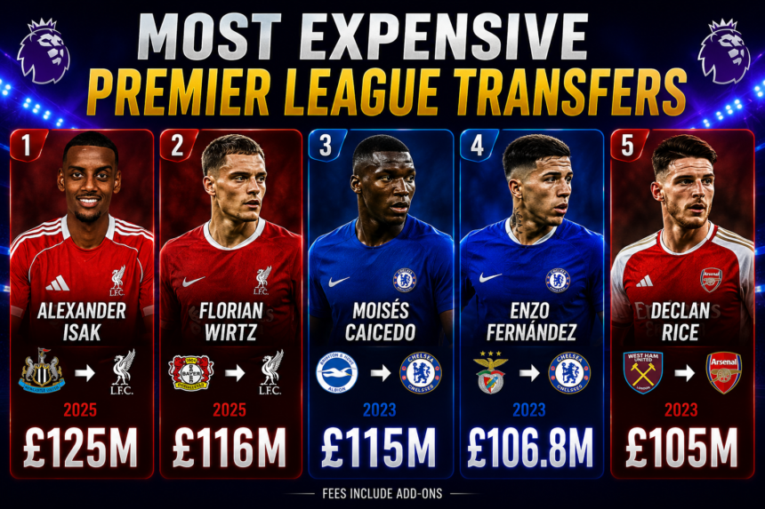 Most Expensive Premier League Transfers Ever (2026)
