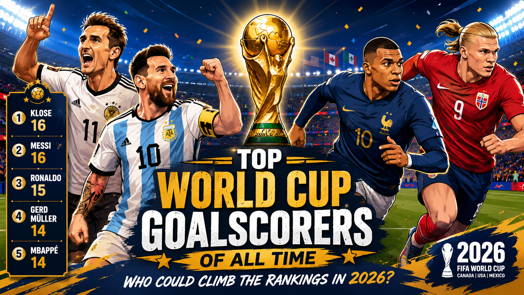 Top World Cup goalscorers of all time, and who could add to the list in 2026