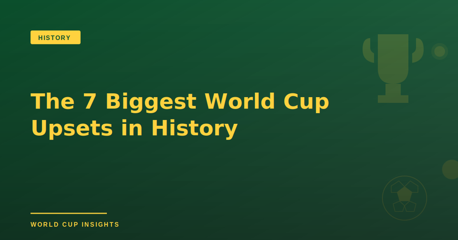 The 7 Biggest World Cup Upsets in History