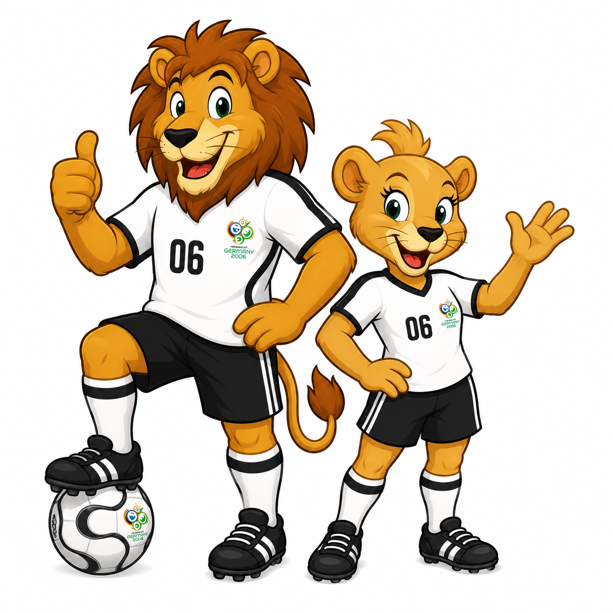 World Cup Goleo VI and Pille mascot from the 2006 FIFA World Cup in Germany