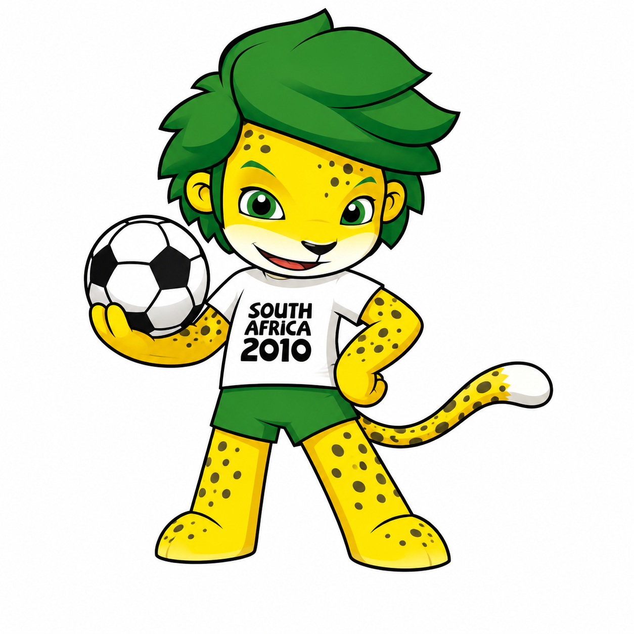 World Cup Zakumi mascot from the 2010 FIFA World Cup in South Africa
