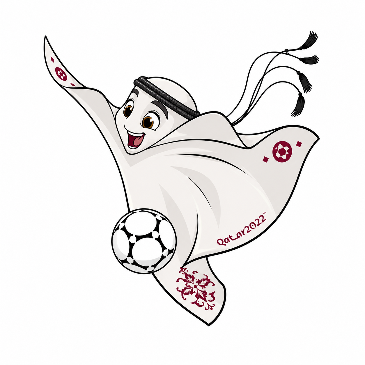 World Cup La'eeb mascot from the 2022 FIFA World Cup in Qatar