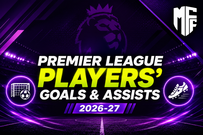 Premier League players' goals and assists 2026-27